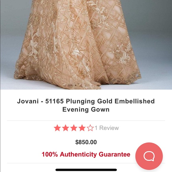 Jovani gold dress - Picture 2 of 4